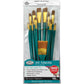 RSET-9404 - 15pc Brown Taklon Long Handle Variety Brush Set