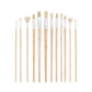 RSET-9600 | 12pc White Bristle Long Handle Variety Brush Set