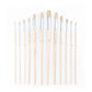 RSET-9602 - 12pc Stiff White Bristle Round Brush Set