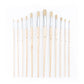 RSET-9602 - 12pc Stiff White Bristle Round Brush Set