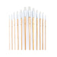 RSET-9605 - 12pc White Taklon Flat Brush Set