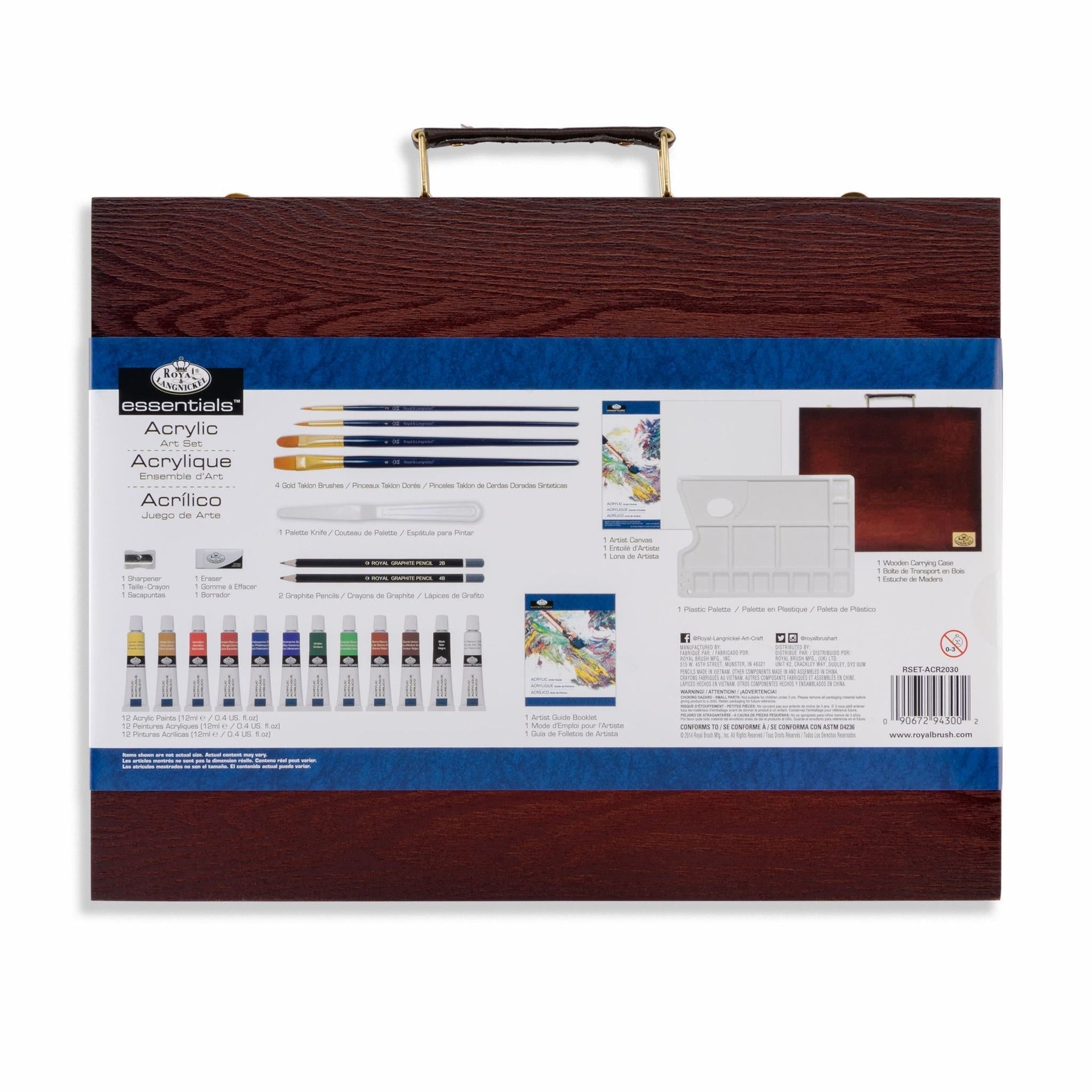 RSET-ACR2030 | Essentials™ 25pc Acrylic Painting Travel Art Set