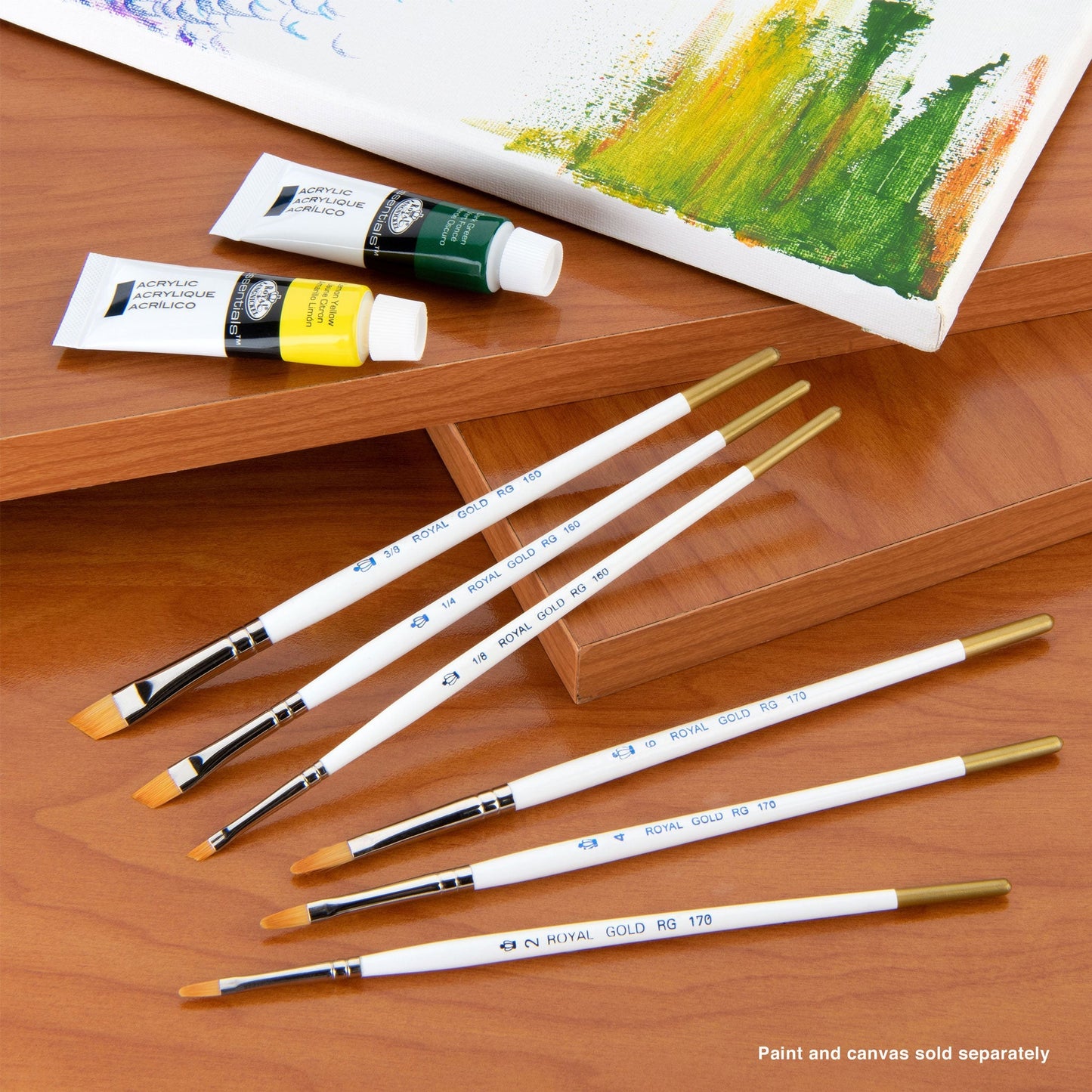 RSET-AMF - Royal Gold™ 6pc Filbert/Angular Brush Set glam 1