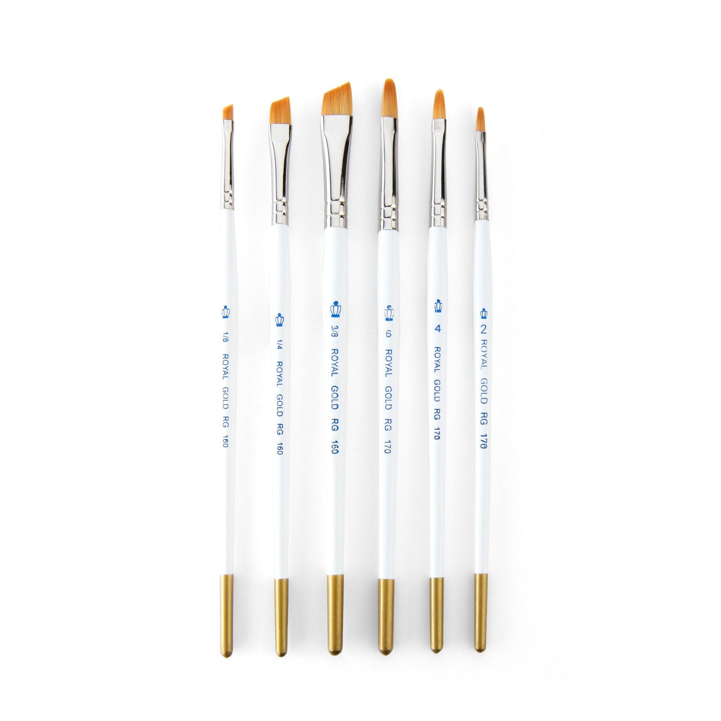 RSET-AMF - Royal Gold™ 6pc Filbert/Angular Brush Set