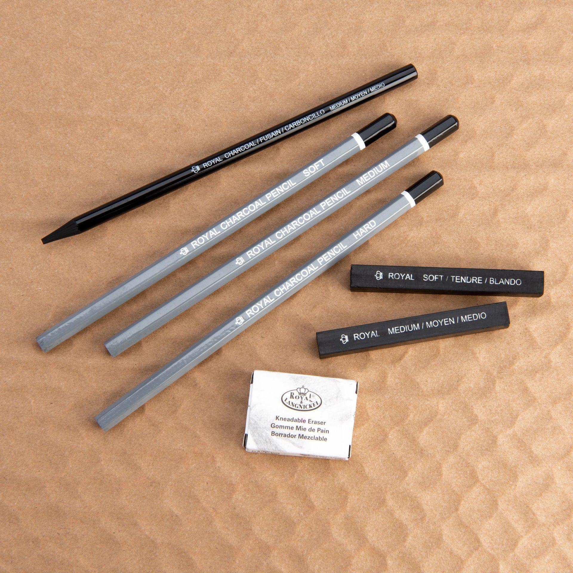 RSET-ART2612 | 8pc Charcoal Mini Tin Set – Royal & Langnickel