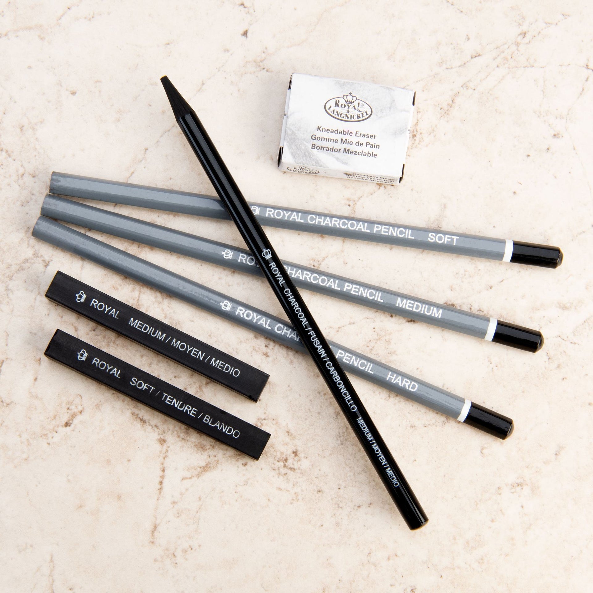 RSET-ART2612 | 8pc Charcoal Mini Tin Set – Royal & Langnickel