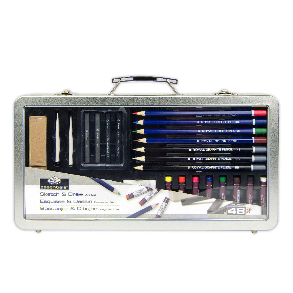 Kit Set Draws RSET-ART2803 | Sketch & Draw Art Set - 48pc – Royal & Langnickel