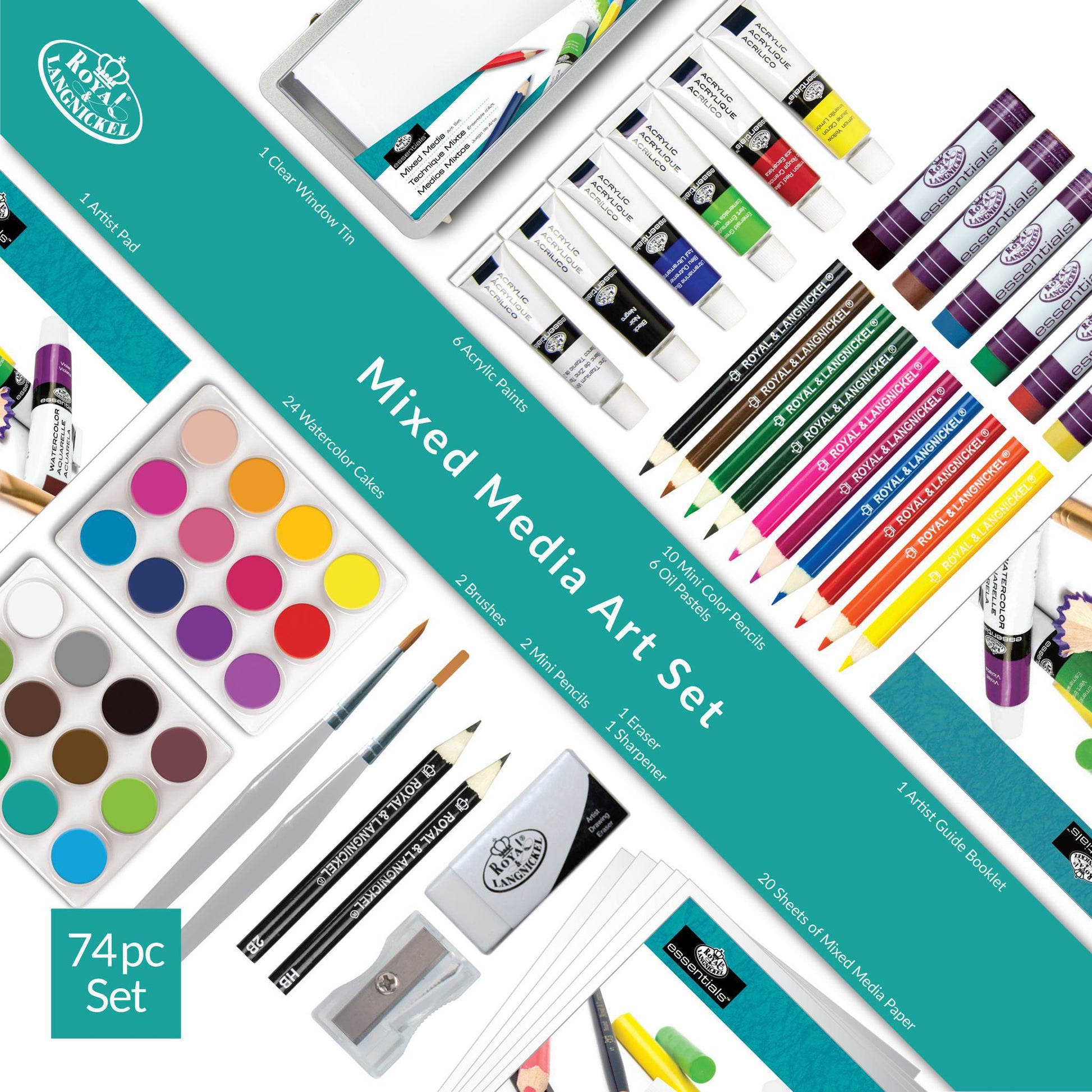 RSET-ART2820 - Mixed Media Art Set - 74pc infographic 2