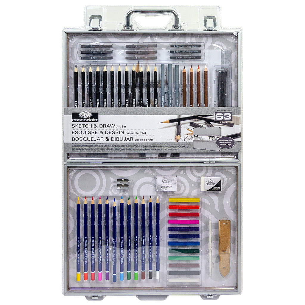 Drawing Set Examples RSET-ART2952 | Essentials™ 63pc Sketch & Draw Art Set – Royal & Langnickel