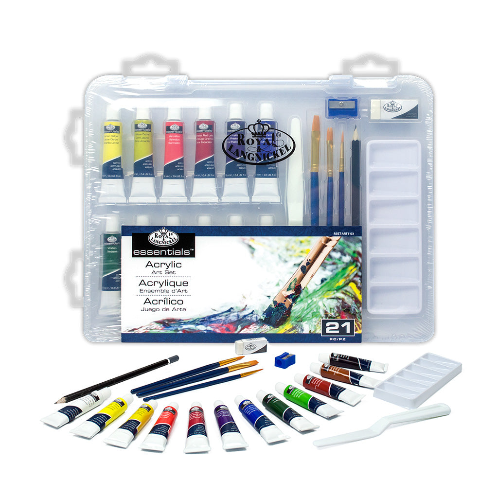 RSET-ART3103 - Acrylic Small Clear Art Set - 21pc