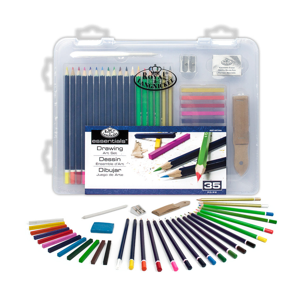 Mini Draw Set RSET-ART3104 | Drawing Small Clear Art Set - 35pc – Royal & Langnickel