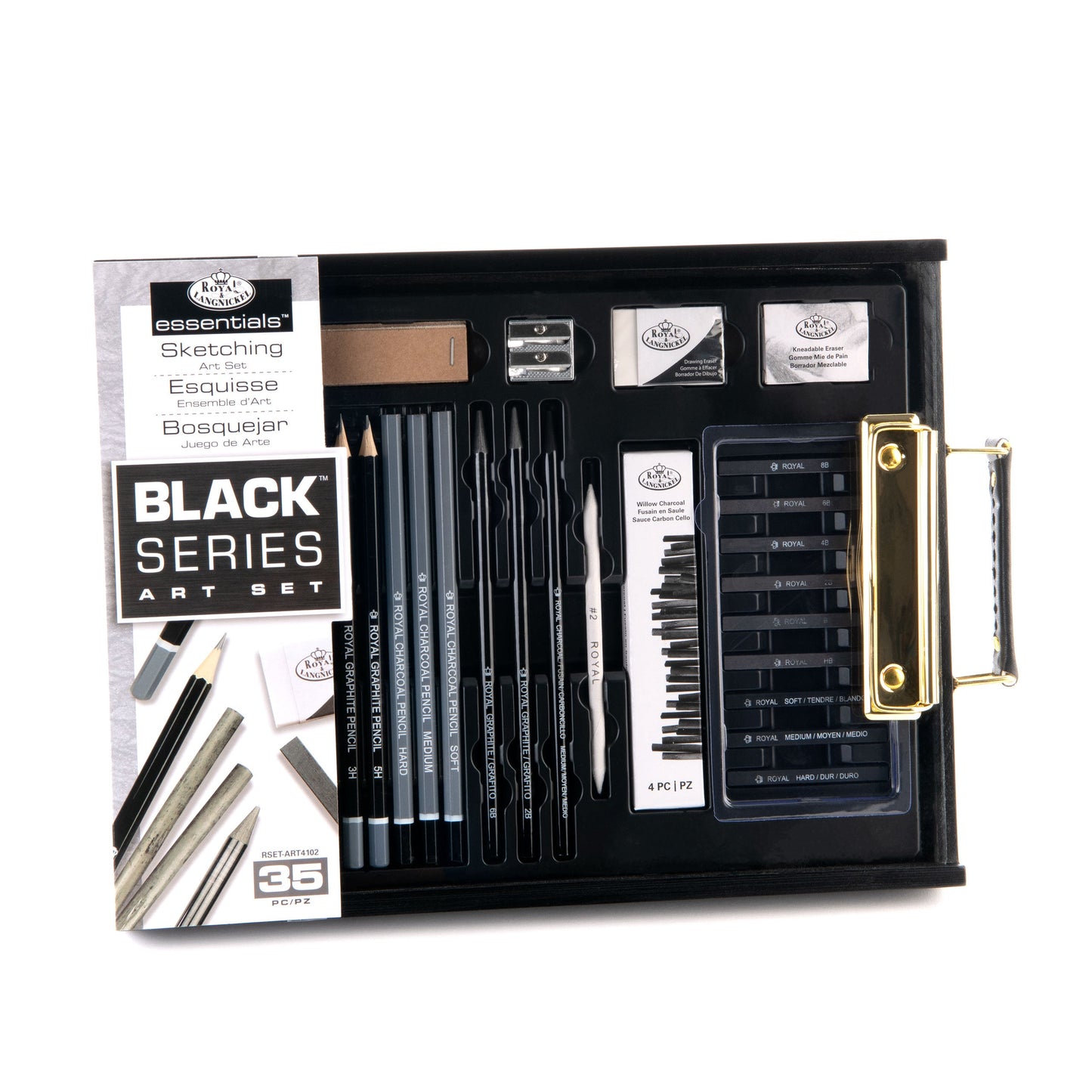 RSET-ART4102 | essentials™ 35pc Black Series Sketching Art Set