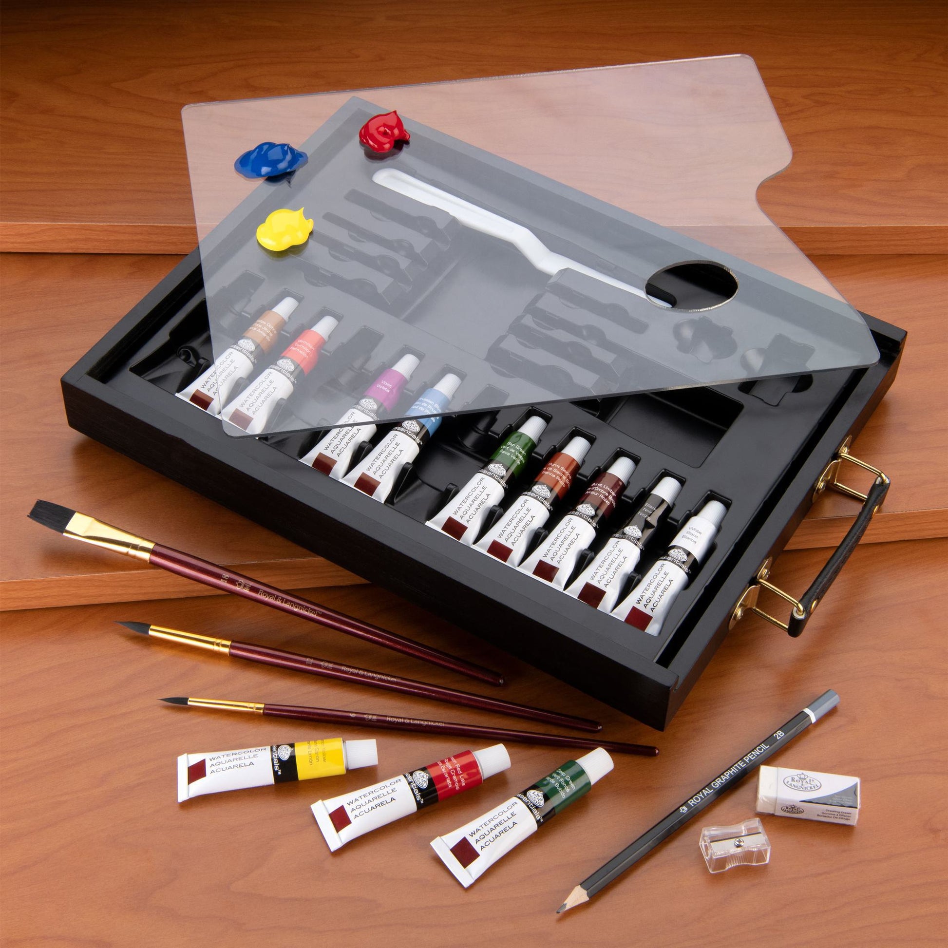 RSET-ART4105 - essentials™ 21pc Black Series Watercolor Painting Art Set glam 2