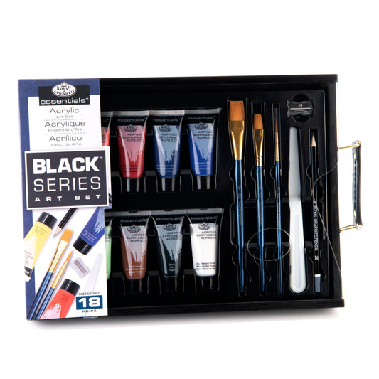 RSET-ART4107 | essentials™ 18pc Black Series Acrylic Art Set