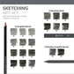 RSET-ART4202 | essentials™ 52pc Black Series Sketching Art Set