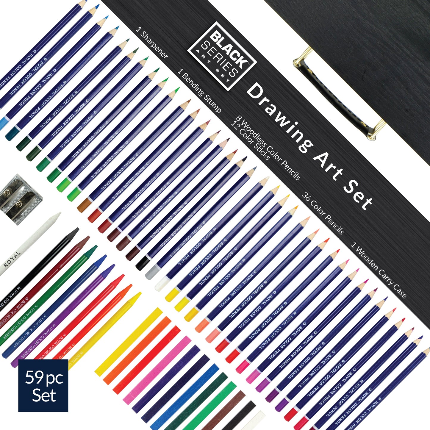 RSET-ART4203 | essentials™ 59pc Black Series Drawing Art Set