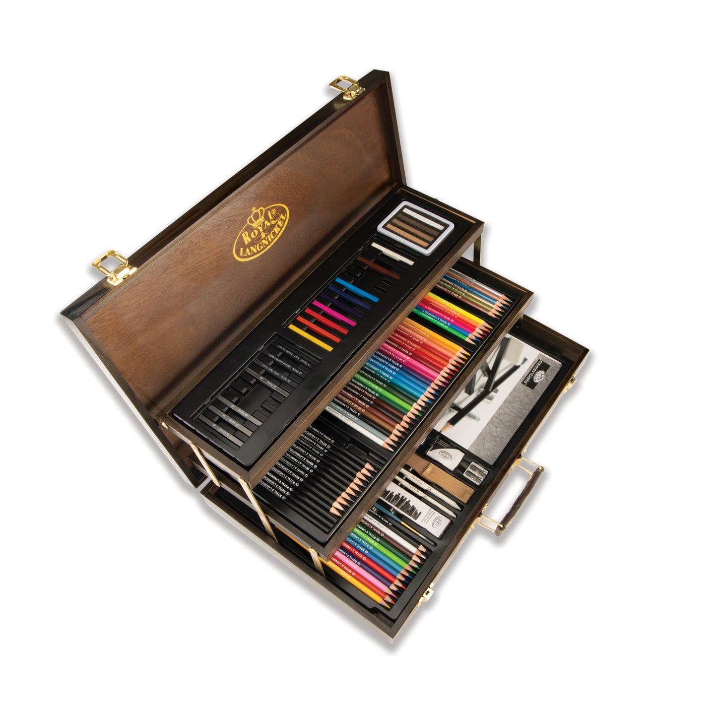 RSET-ART4452 | 115 Piece Sketching & Drawing Espresso Art Set