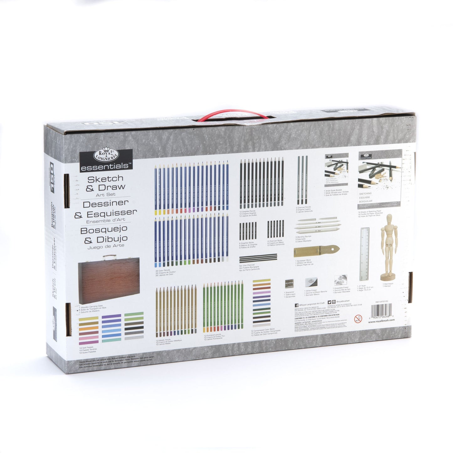 RSET-ART8100 | Essentials™ 134pc Sketching & Drawing Box Art Set