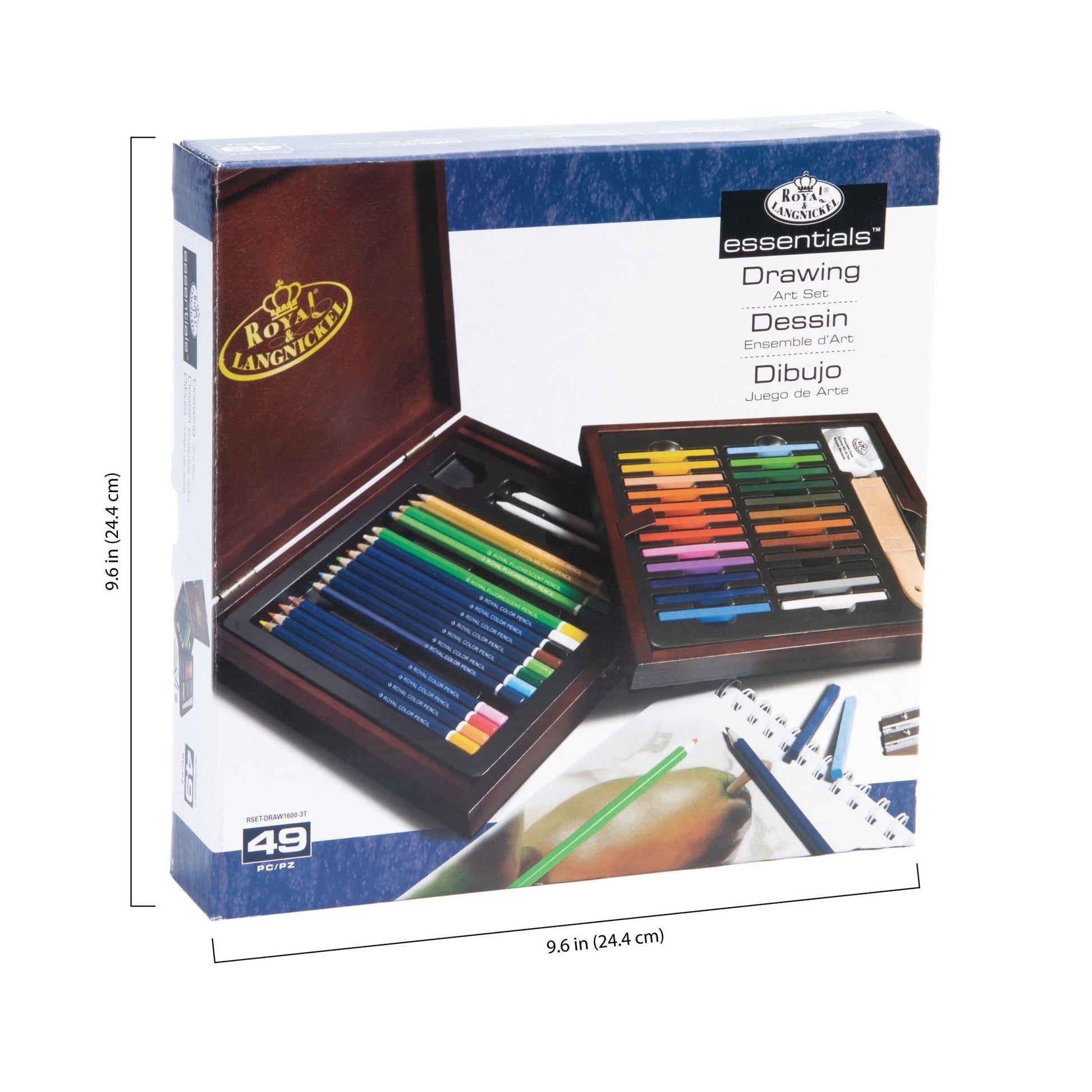 RSET-DRAW1600 - Essentials™ 49pc Drawing Travel Art Set infographic 1