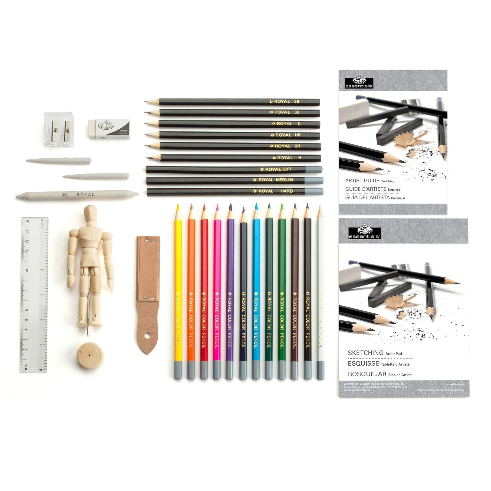 RSET-DS3000 - Essentials™ 32pc Sketching & Drawing Travel Art Set glam 1