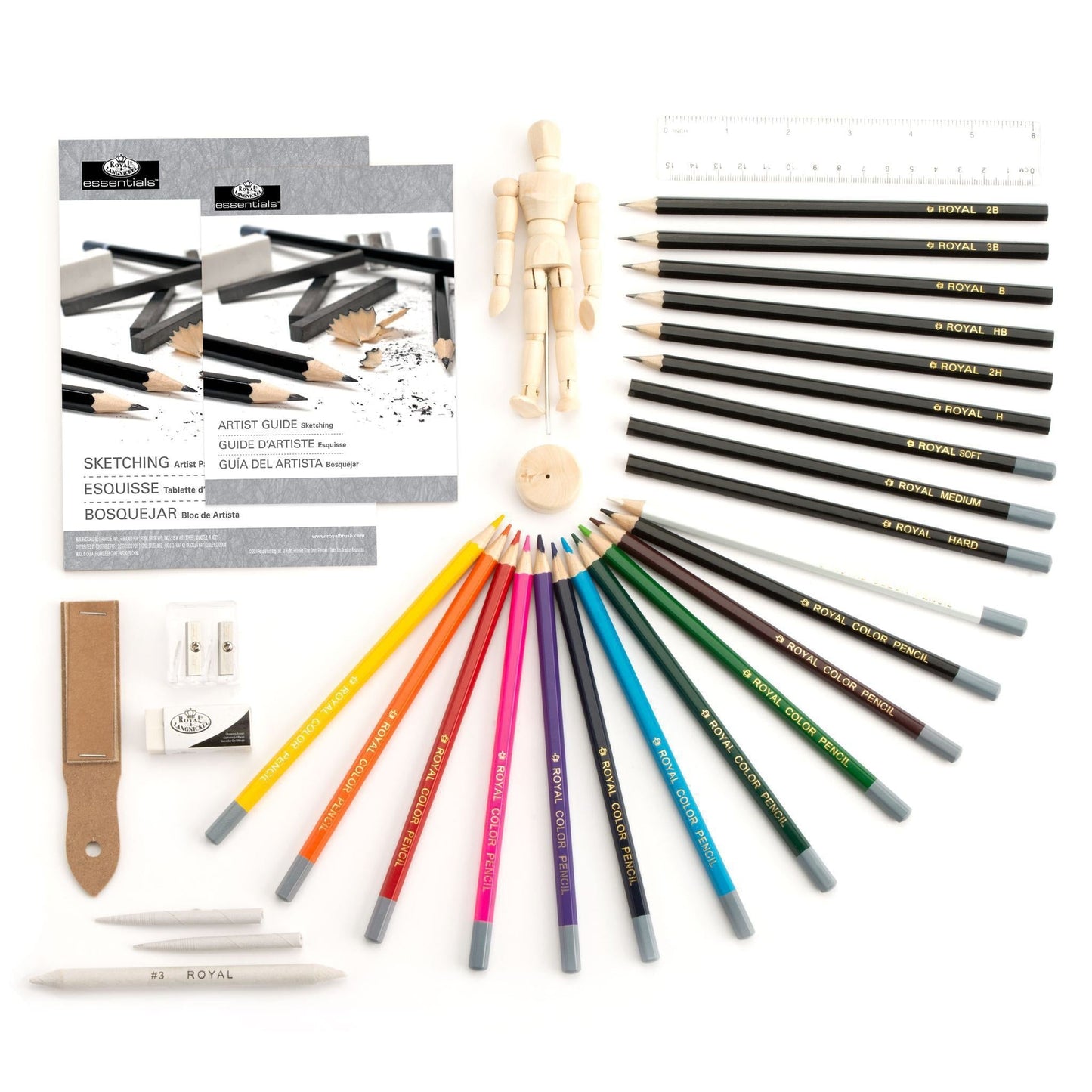 RSET-DS3000 - Essentials™ 32pc Sketching & Drawing Travel Art Set glam 5