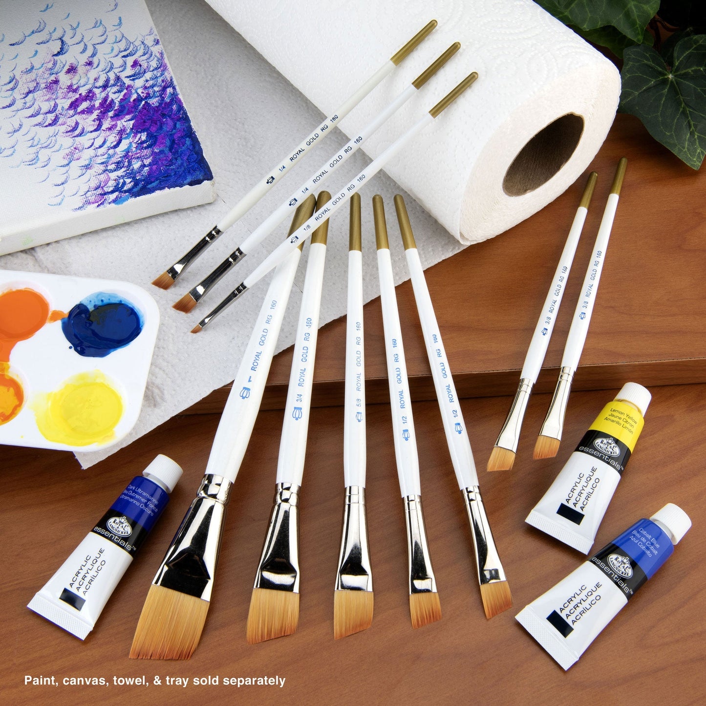 RSET-GTA - Royal Gold™ 10pc Angular Brush Set glam 2