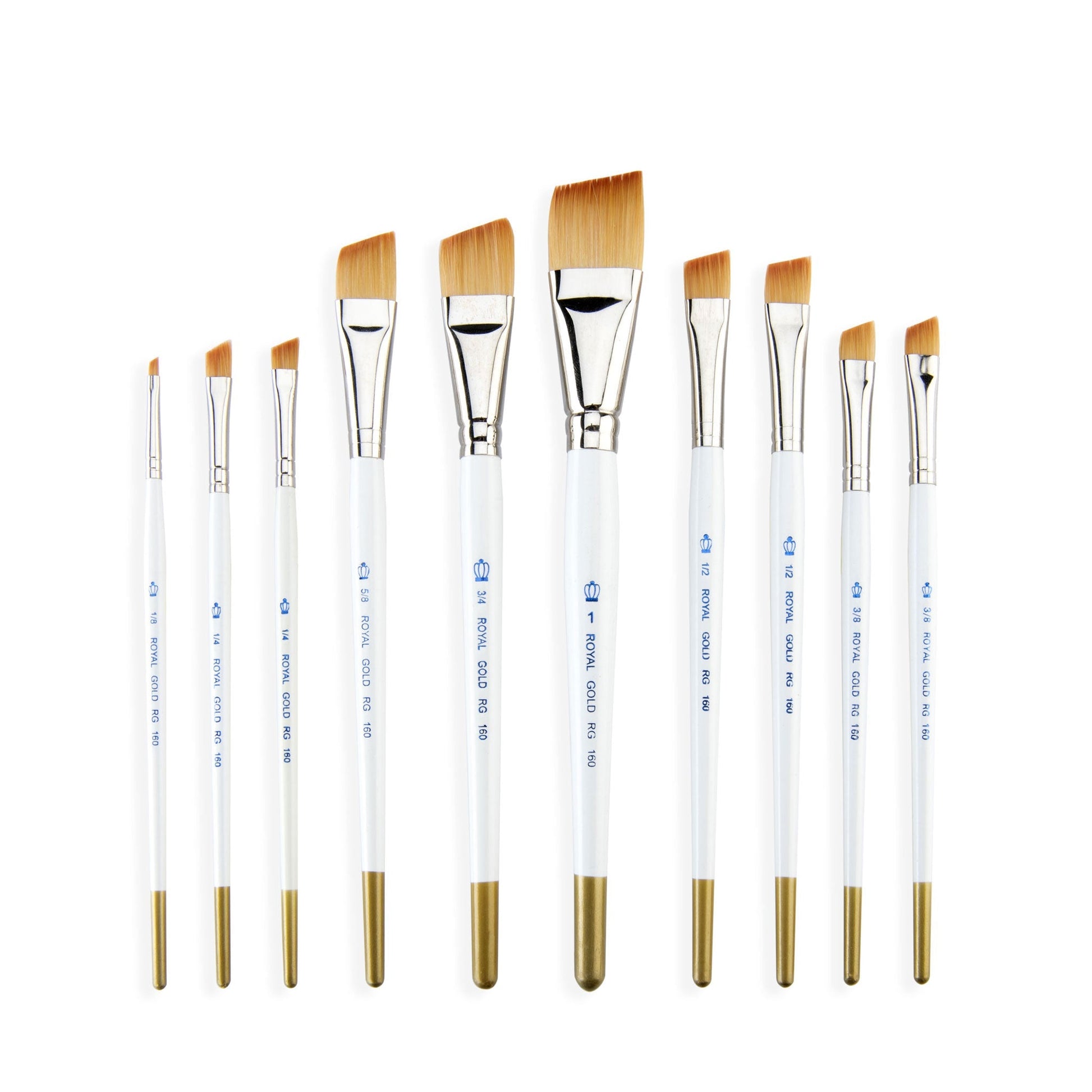 RSET-GTA - Royal Gold™ 10pc Angular Brush Set