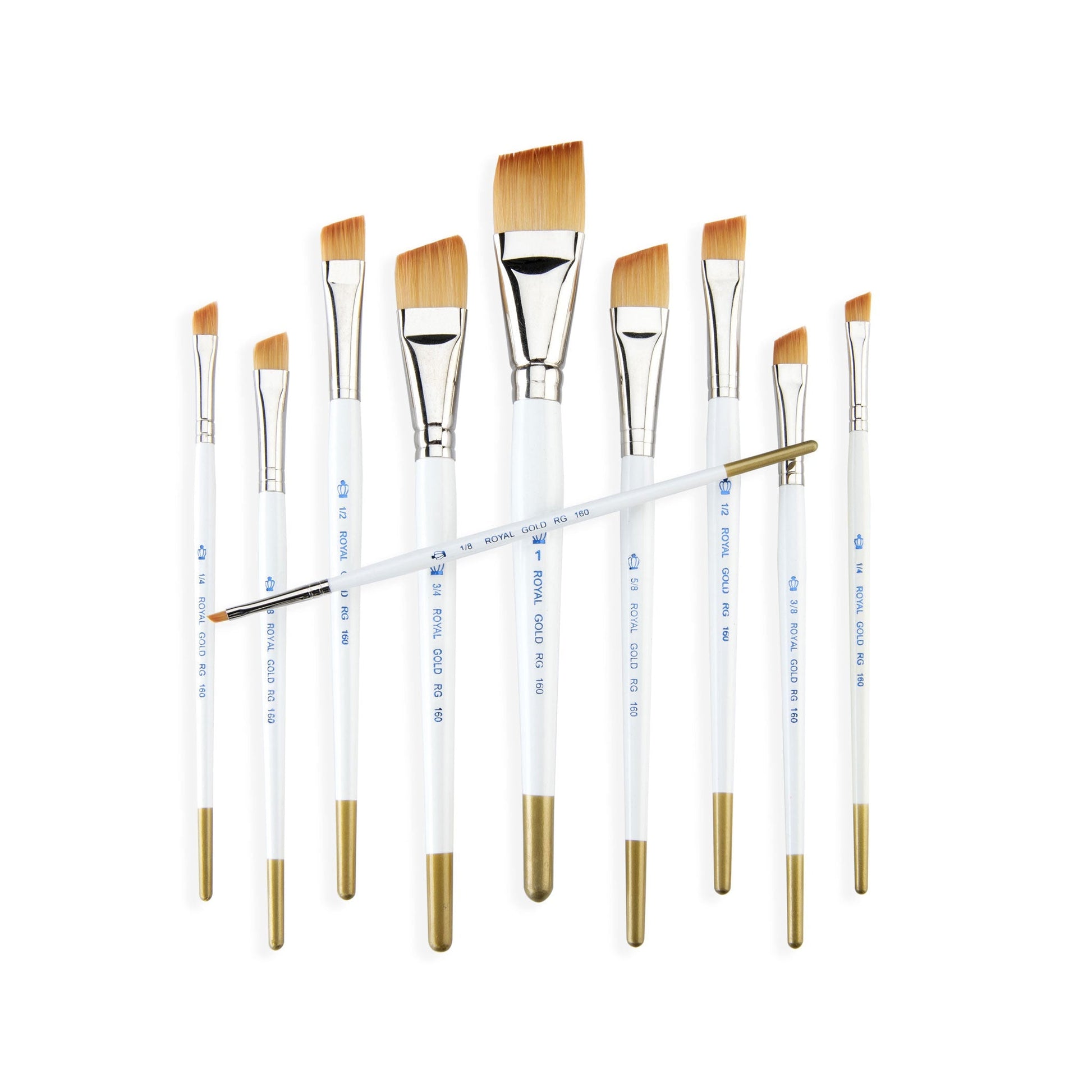 RSET-GTA - Royal Gold™ 10pc Angular Brush Set glam 3