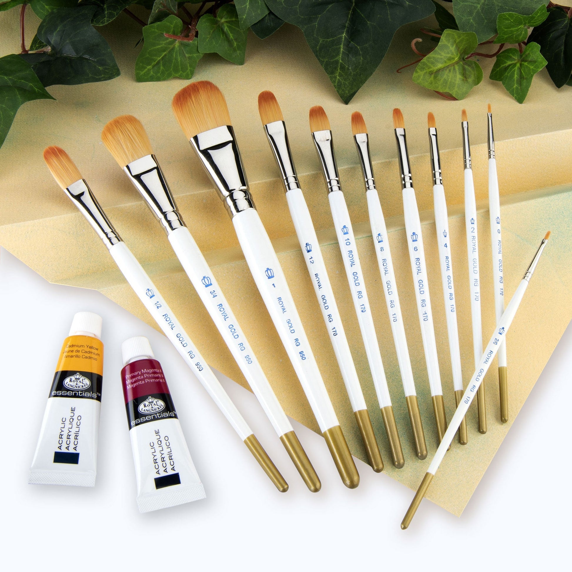 RSET-GTF - Royal Gold™ 11pc Filbert/Wash Brush Set glam 1