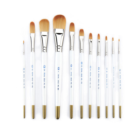 RSET-GTF - Royal Gold™ 11pc Filbert/Wash Brush Set