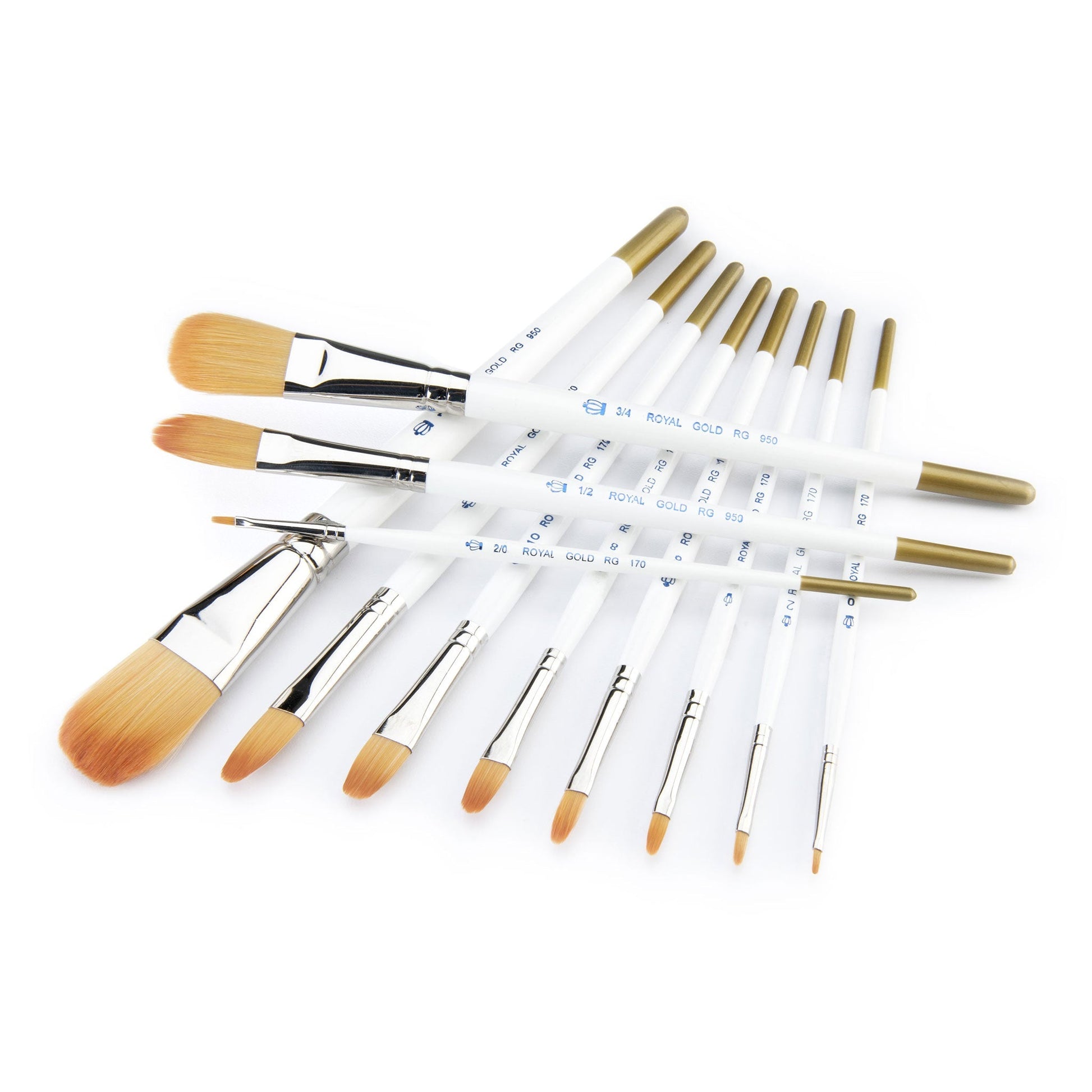 RSET-GTF - Royal Gold™ 11pc Filbert/Wash Brush Set glam 3