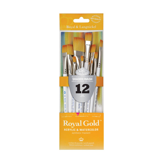 RSET-GTS - Royal Gold™ 12pc Shader/Wash Brush Set packaging front