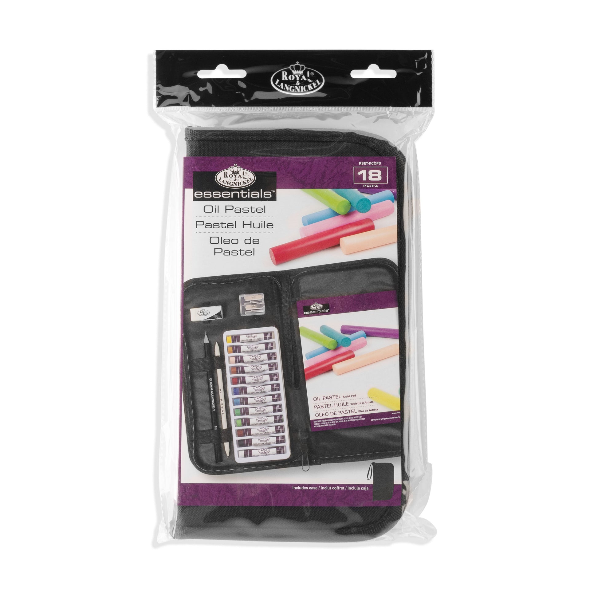 RSET-KCOPS - Essentials™ 18pc Oil Pastel Keep N' Carry Travel Art Set packaging front