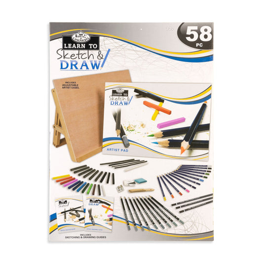 RSET-LT102 - Learn To Sketch & Draw Set - 58pc packaging front