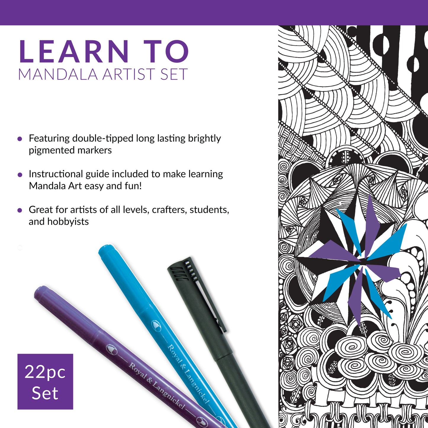 RSET-LT260 | Learn To™ 22pc Mandala Art Set