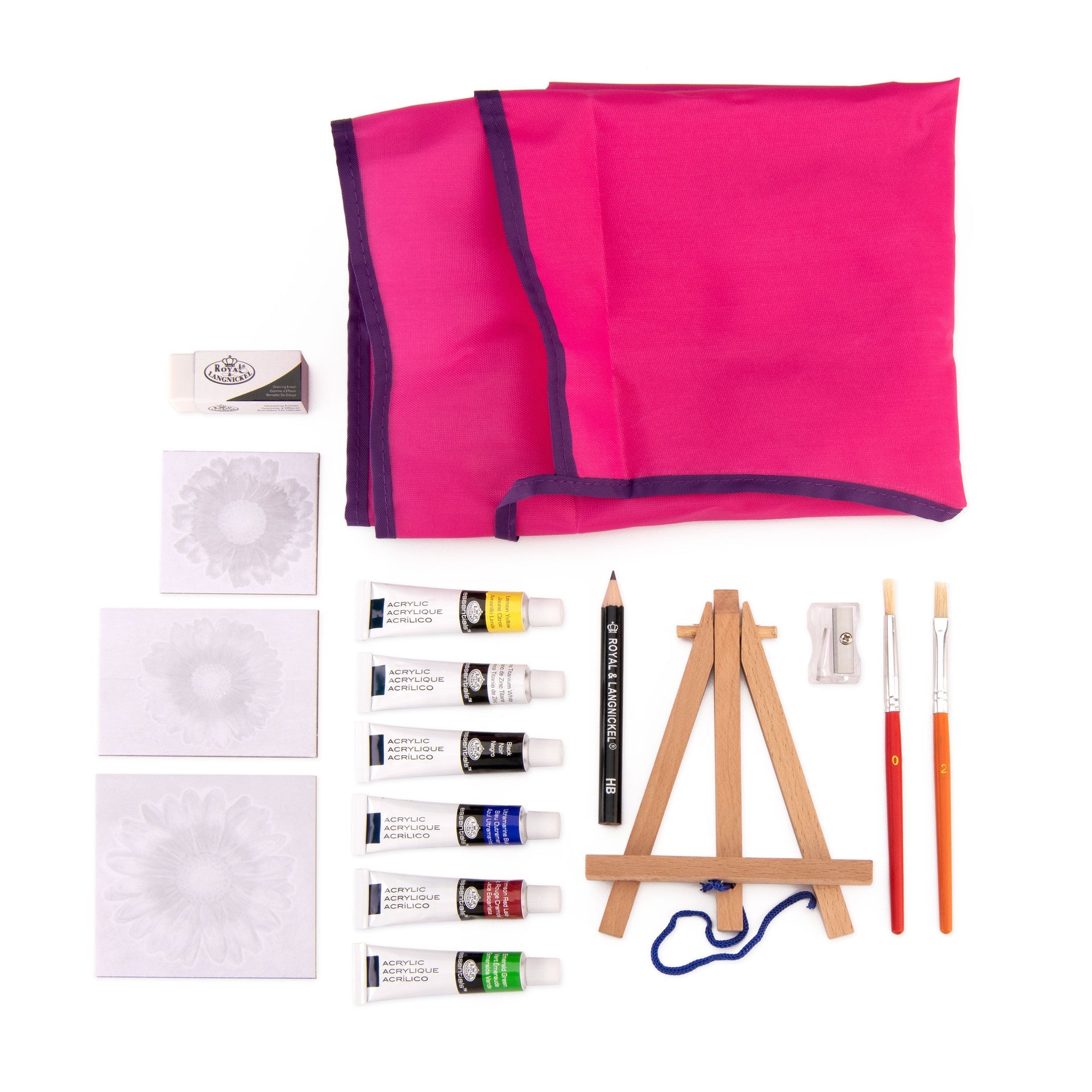 RSET-MS110 | Mini Acrylic Painting 16pc Easel Art Set – Royal