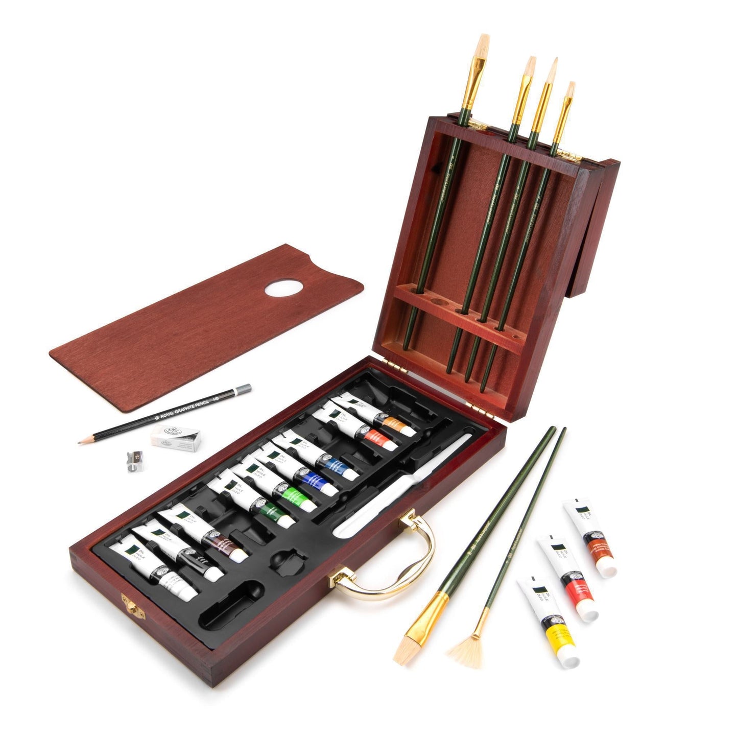 RSET-OIL2020 - Essentials™ 24pc Oil Painting Long Handle Travel Art Set glam 4