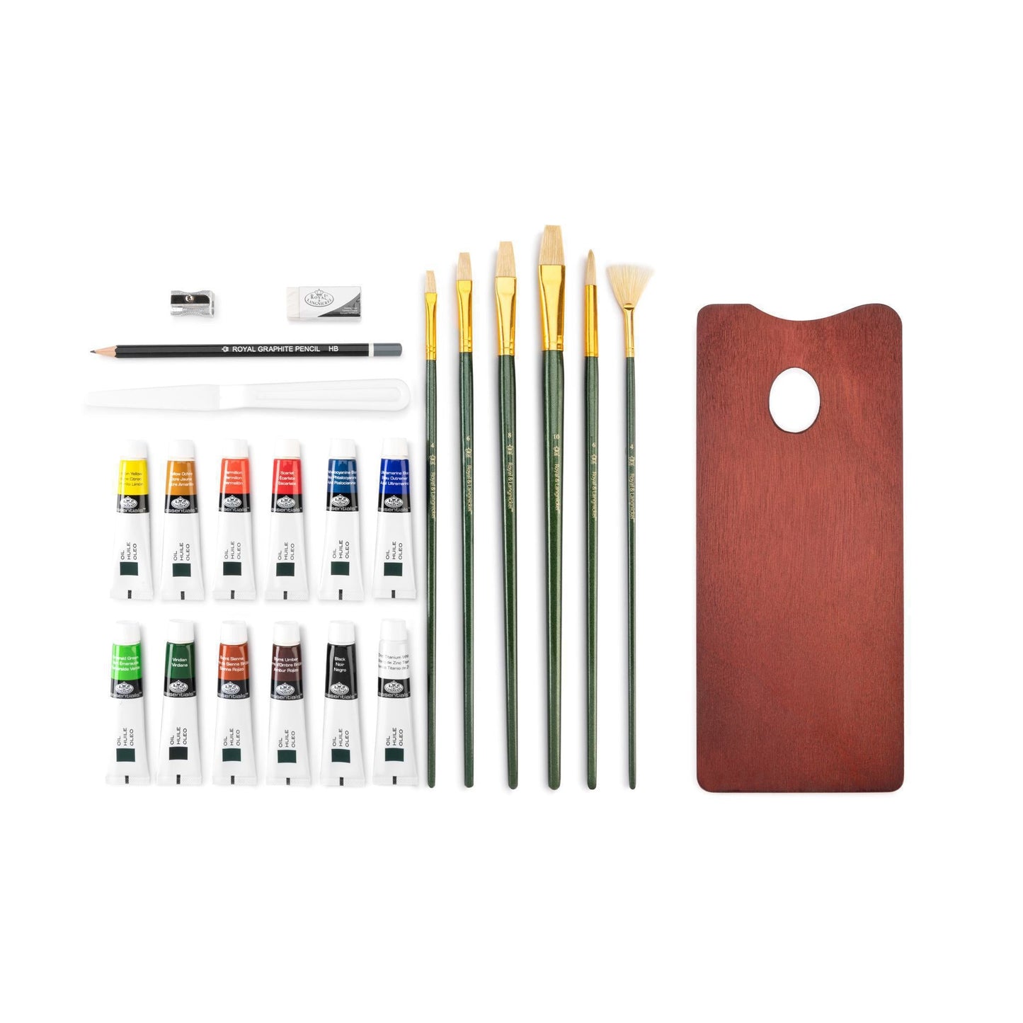 RSET-OIL2020 - Essentials™ 24pc Oil Painting Long Handle Travel Art Set glam 1