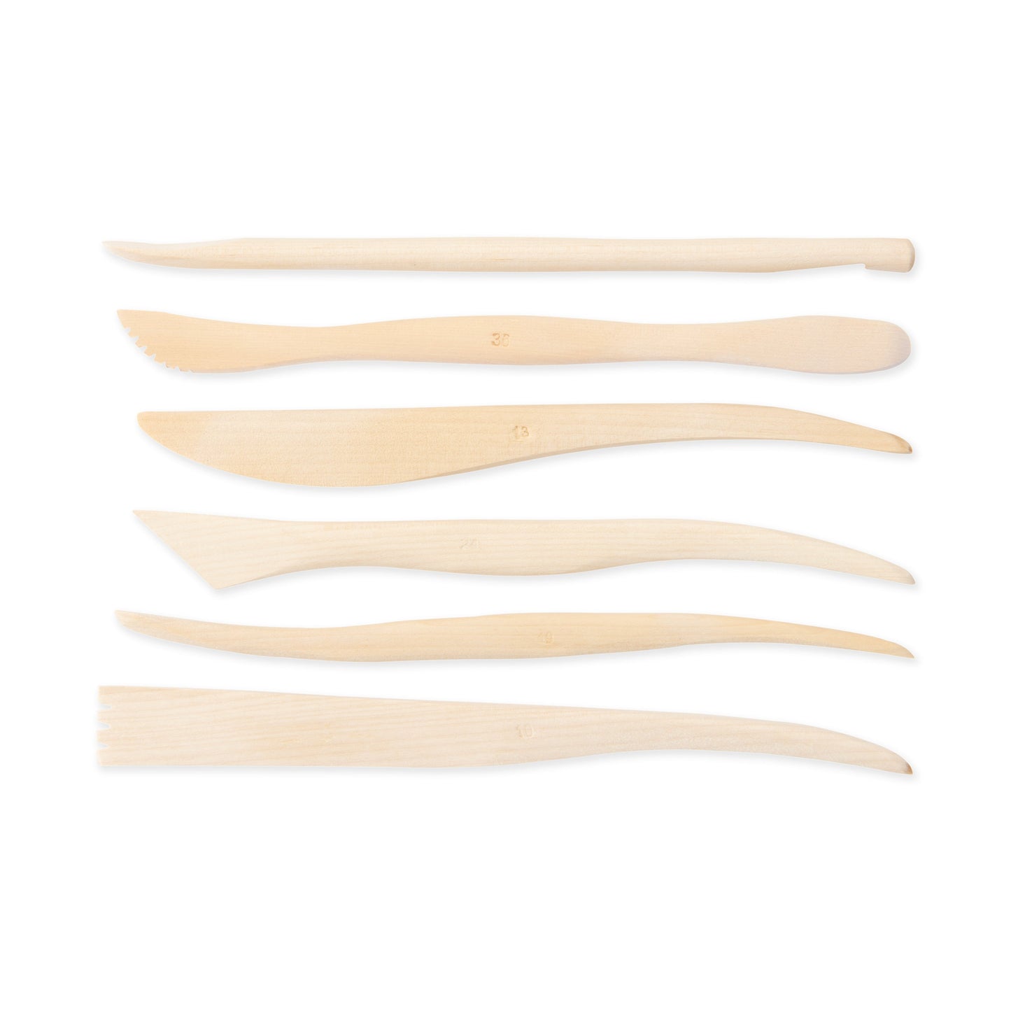 RSET-POT7 | 6pc 8" Wooden Sculpting Tools