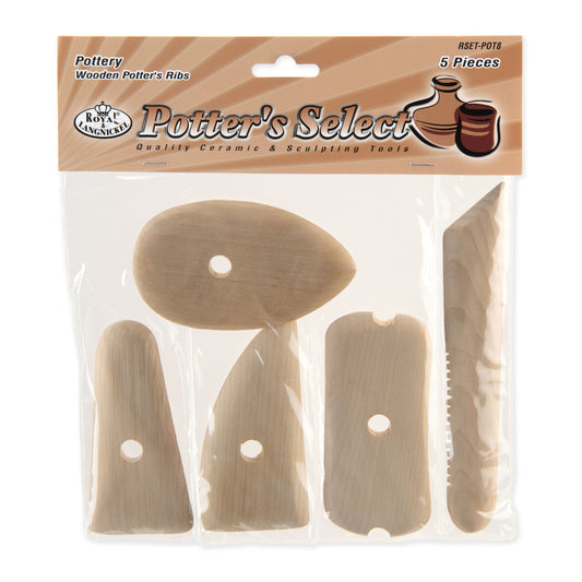 RSET-POT8 | 5pc Wooden Potter's Ribs