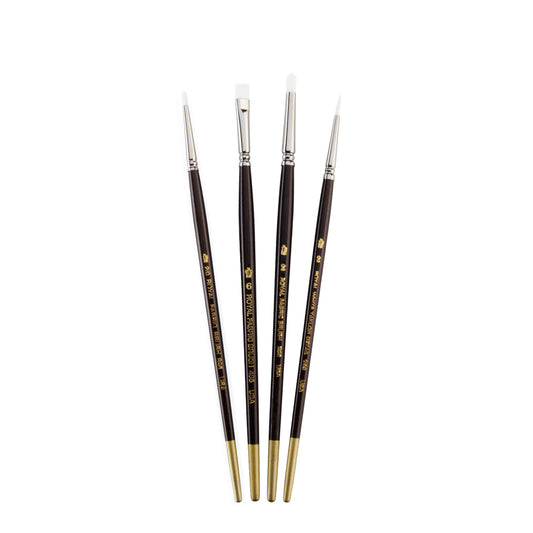 RSET-RF5 - White Taklon™ 4pc Beginner Brush Set brushes