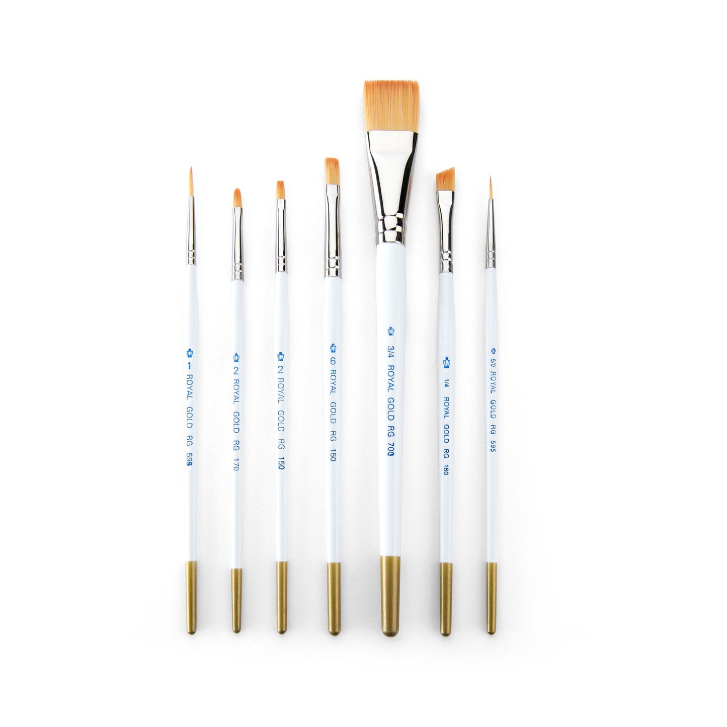 RSET-RG7 - Royal Gold™ 7pc Golden Taklon Variety Brush Set