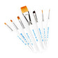 RSET-RG7S - Royal Gold™ 7pc Golden Taklon Variety Short Handle Brush Set glam 3