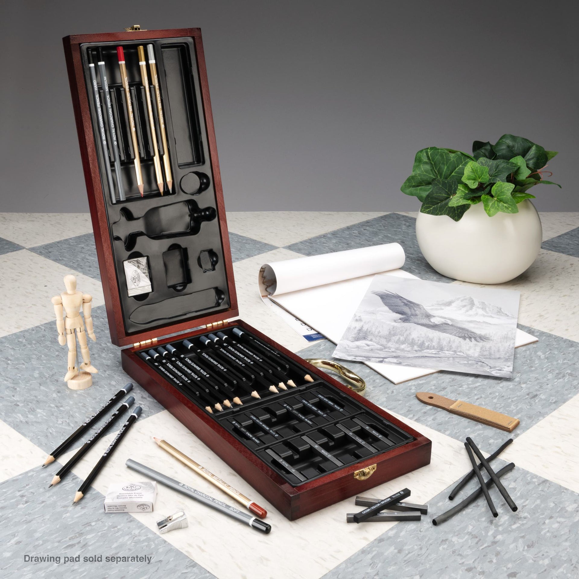 RSET-SKET2020 | Essentials™ 41pc Sketching Travel Art Set – Royal