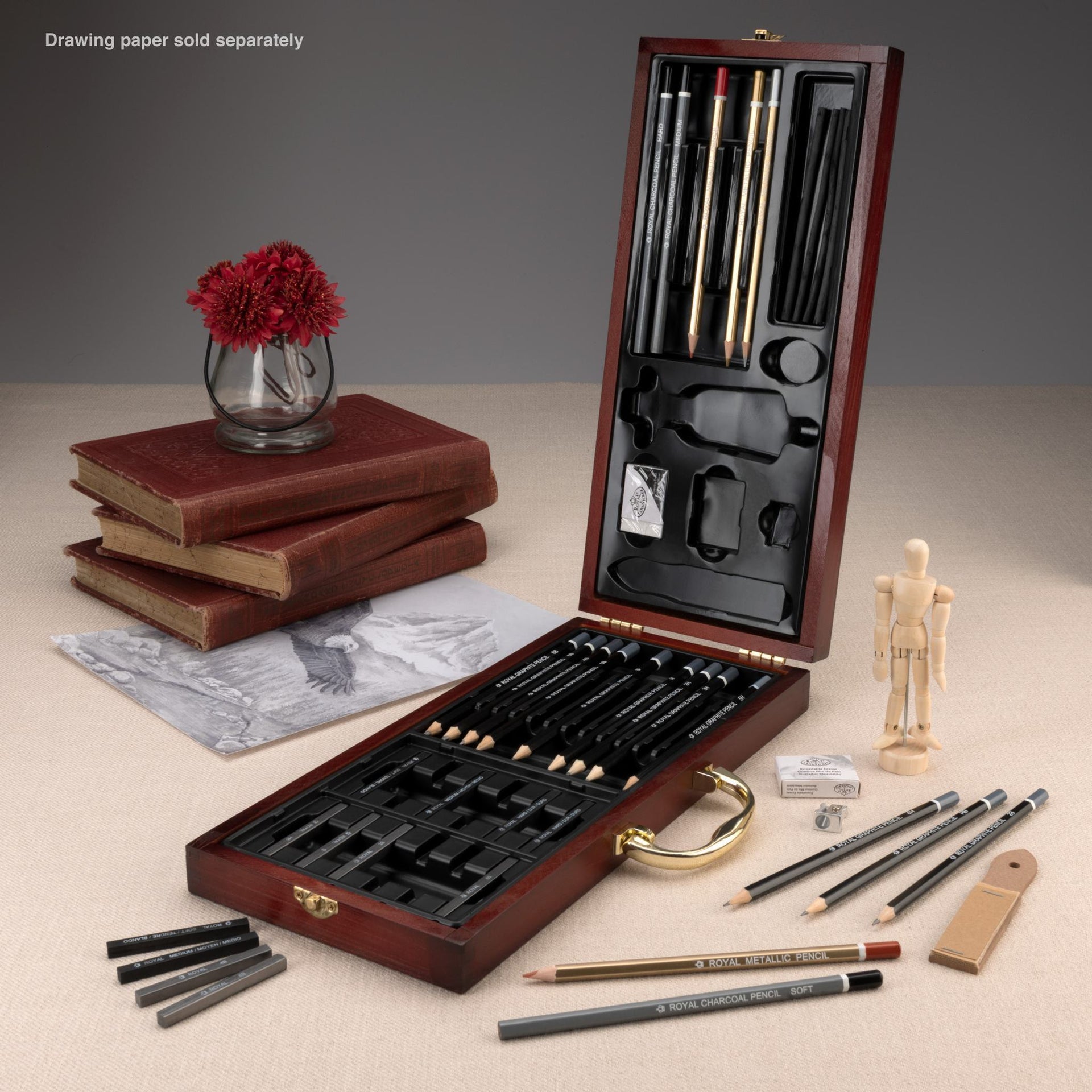 RSET-SKET2020 | Essentials™ 41pc Sketching Travel Art Set – Royal