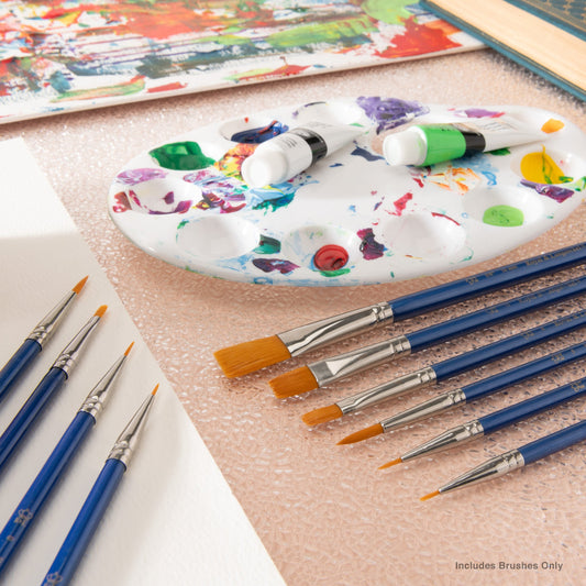 SVP1-SIA | Gold Taklon 10pc Variety Acrylic Brush Value Pack