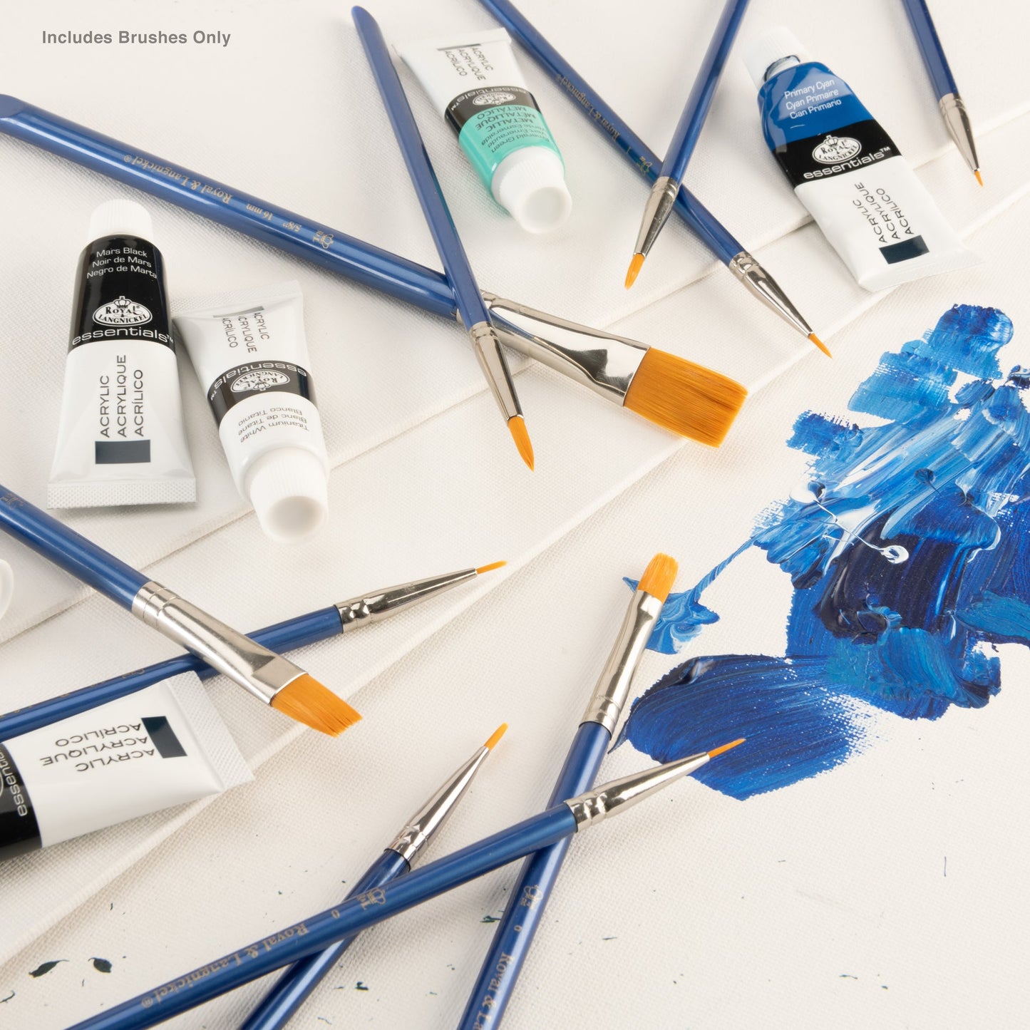 SVP1-SIA | Gold Taklon 10pc Variety Acrylic Brush Value Pack