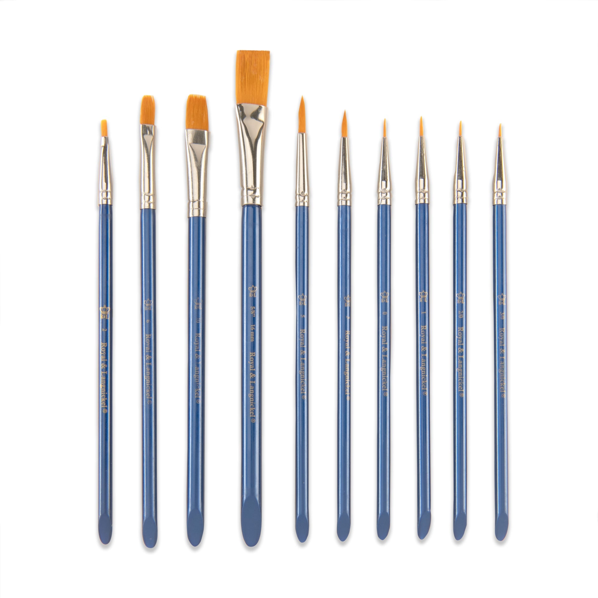 SVP1-SIA | Gold Taklon 10pc Variety Acrylic Brush Value Pack