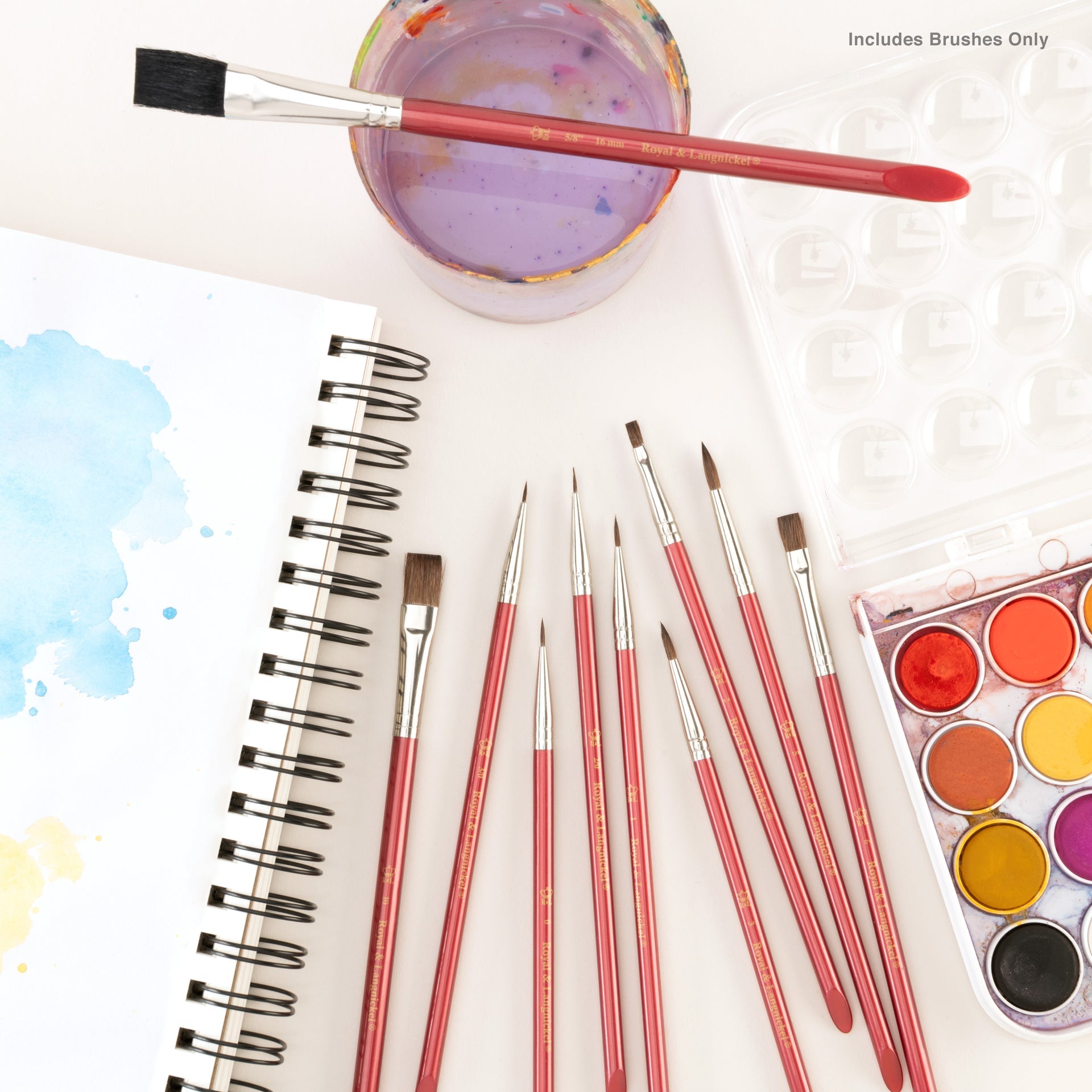 SVP3-SIA | Camel Hair 10pc Variety Watercolor Brush Value Pack