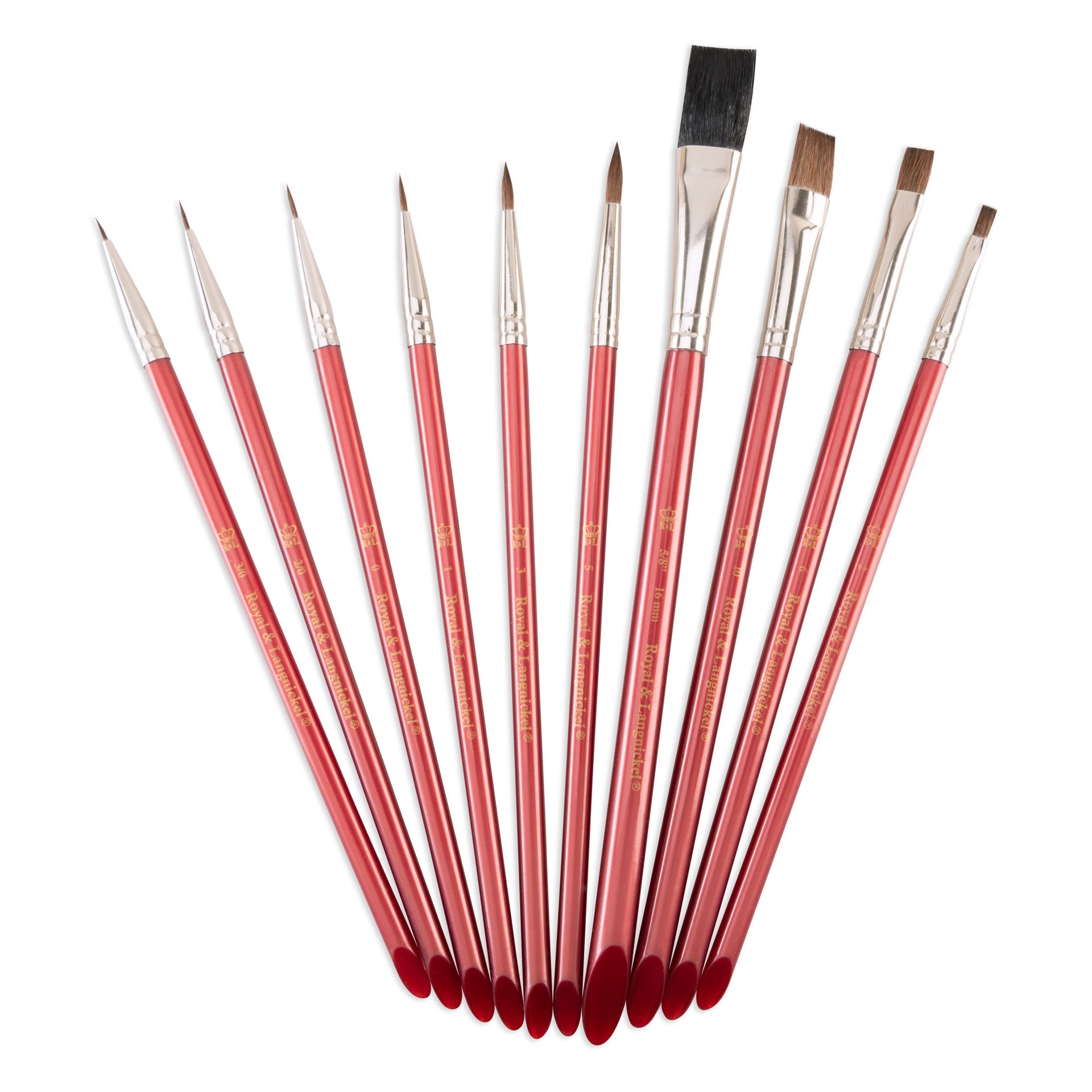 SVP3-SIA | Camel Hair 10pc Variety Watercolor Brush Value Pack